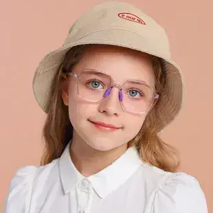 Anti-Blue Light Children's Glasses Soft TR90 Blue Round — feature 25