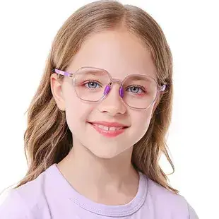 Anti-Blue Light Children's Glasses Soft TR90 Blue Round — feature 9