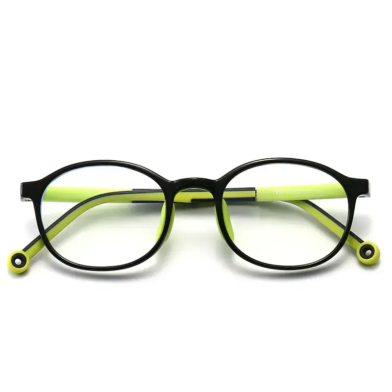 Anti-Blue Light Children's Glasses Soft TR90 Blue Round - Image 3