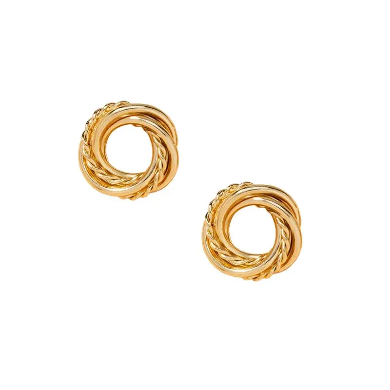 Gold Wound Copper Earrings for Women - Image 6