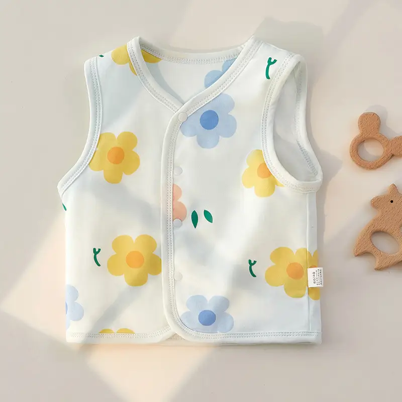Baby Fruit Print Vest for Newborns Cream - Image 12