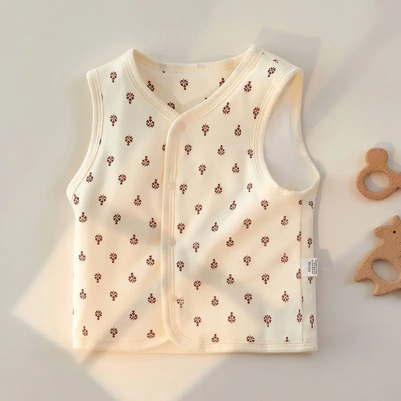 Baby Fruit Print Vest for Newborns Cream - Image 4