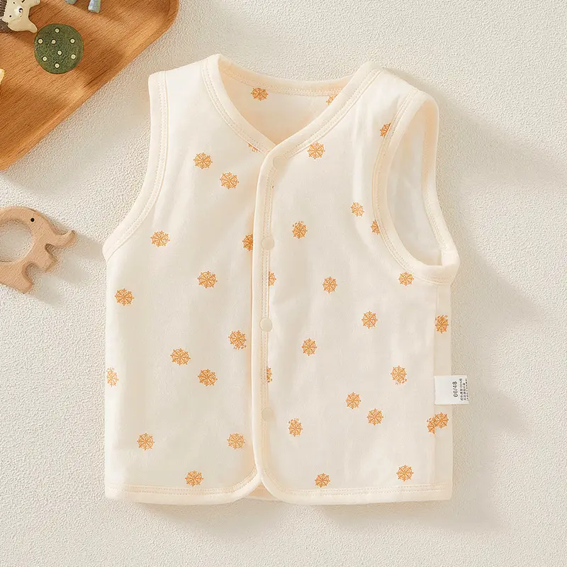 Baby Fruit Print Vest for Newborns Cream - Image 5