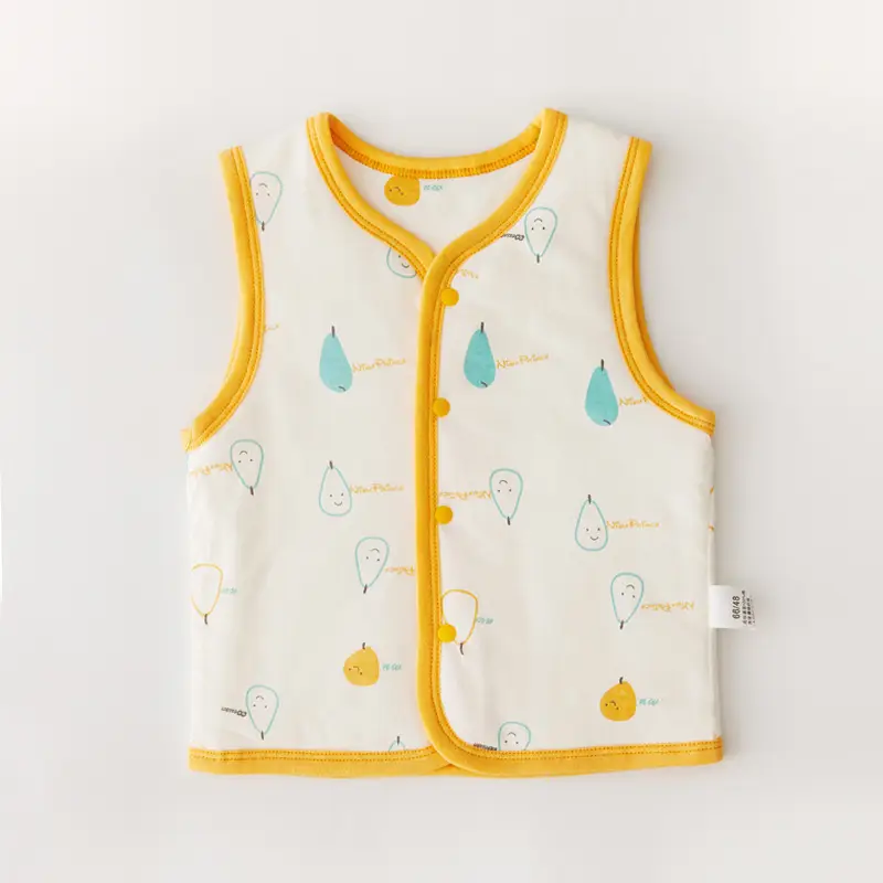 Baby Fruit Print Vest for Newborns Cream - Image 8