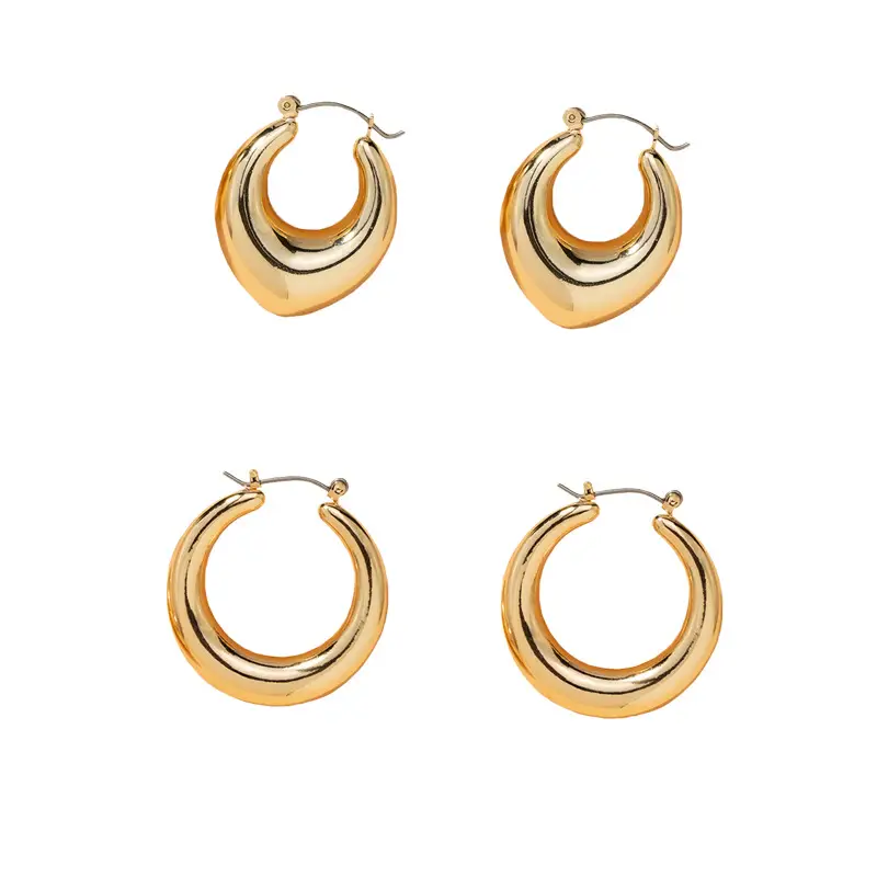 Gold Hollow Hoop Earrings for Women - Image 6