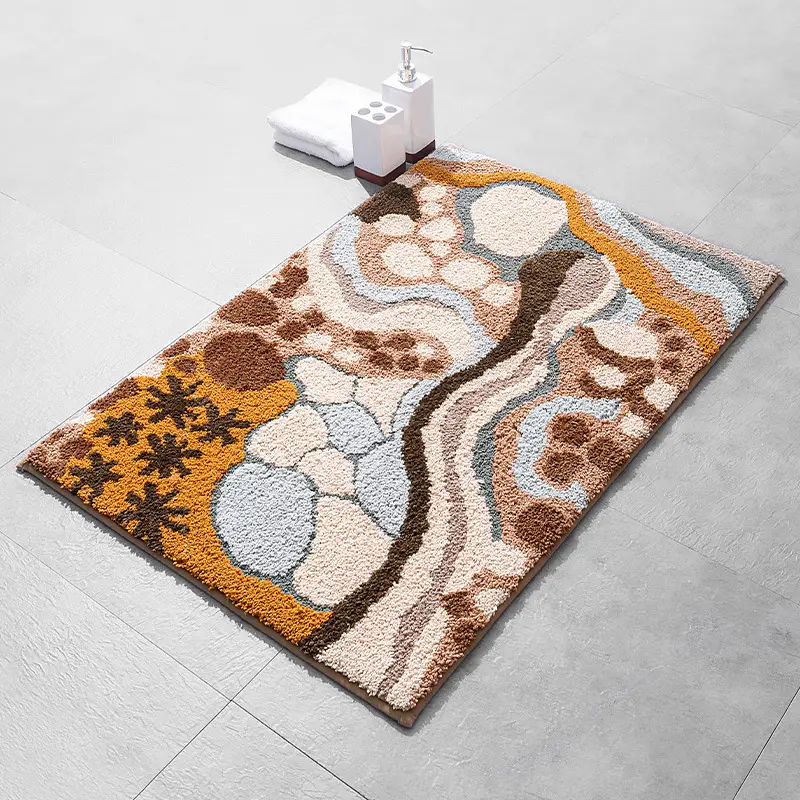 Thickened Velvet Bathroom Carpet Water Absorbent Non-Slip - Image 6