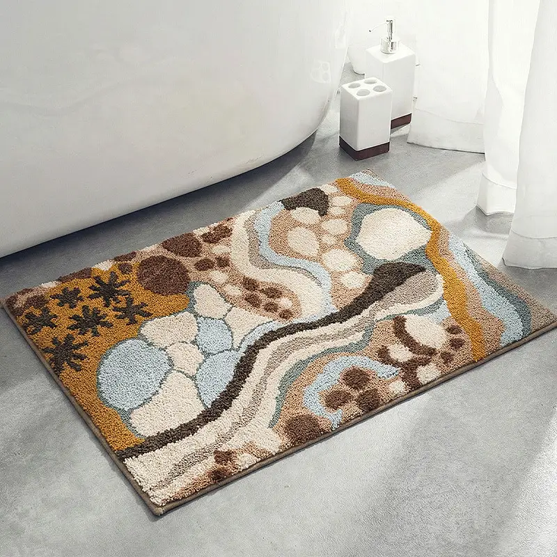 Thickened Velvet Bathroom Carpet Water Absorbent Non-Slip - Image 7