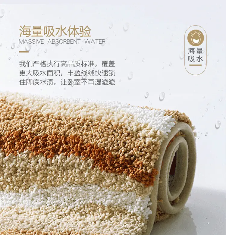 Thickened Velvet Bathroom Carpet Water Absorbent Non-Slip — feature 8
