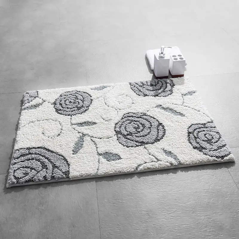 Thickened Velvet Bathroom Carpet Water Absorbent Non-Slip - Image 4