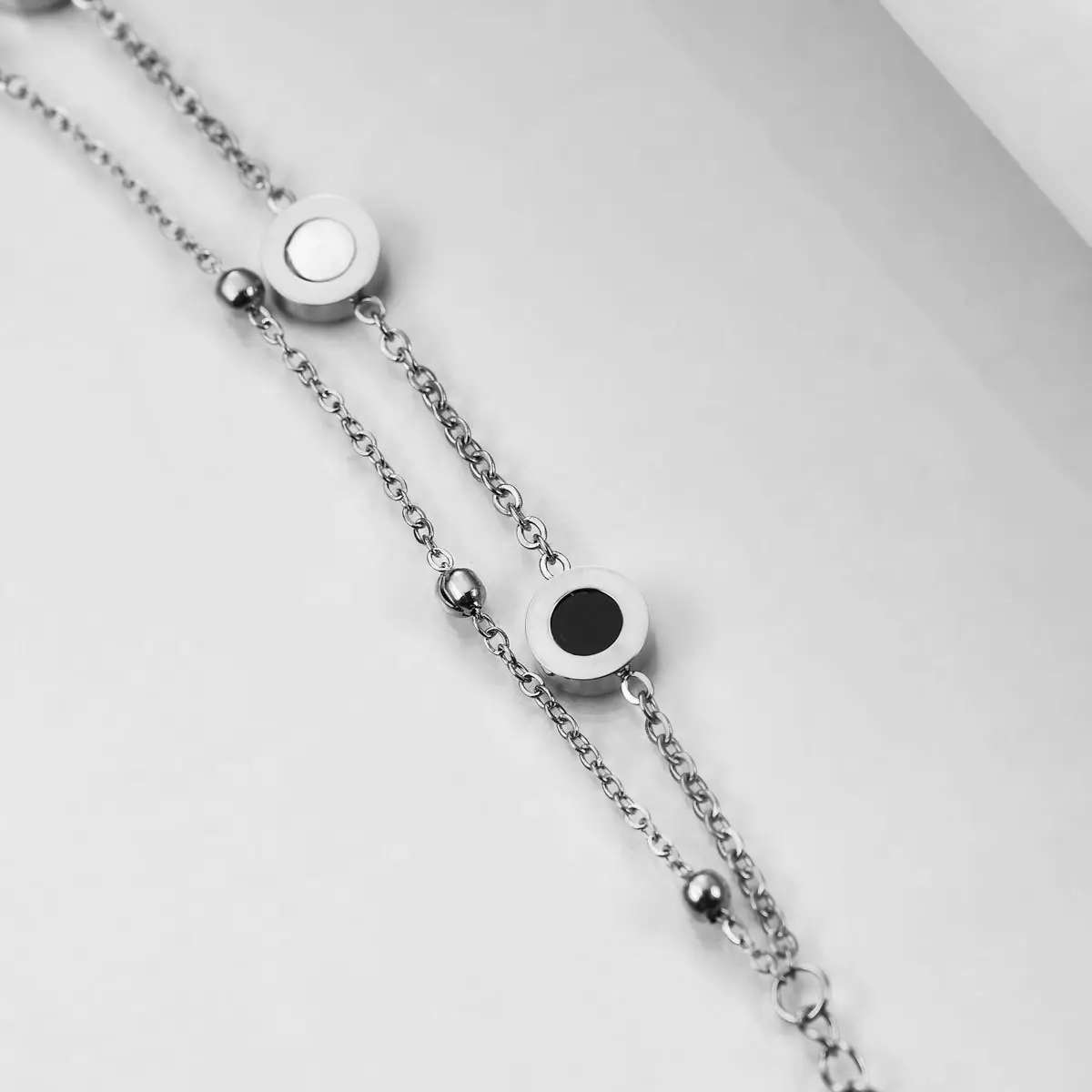 Adjustable Shell Bracelet for Women Stainless Steel Double Layer — feature 9