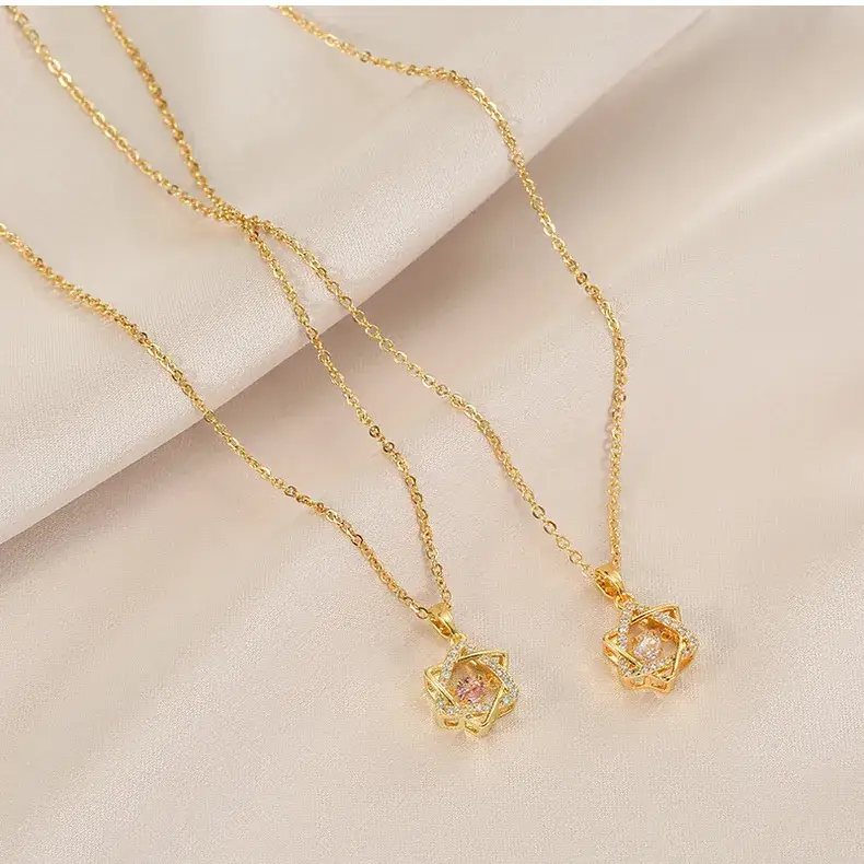 Gold Flower Pendant Necklace for Women — feature 11