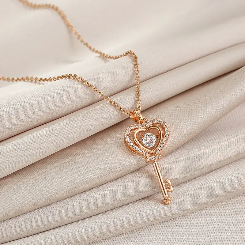 Gold Flower Pendant Necklace for Women - Image 14