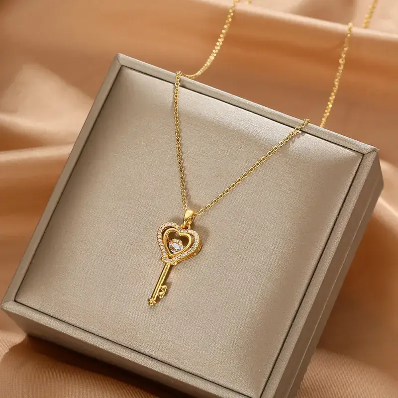 Gold Flower Pendant Necklace for Women - Image 15