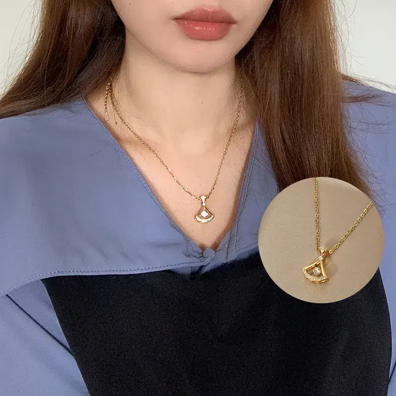 Gold Flower Pendant Necklace for Women - Image 17