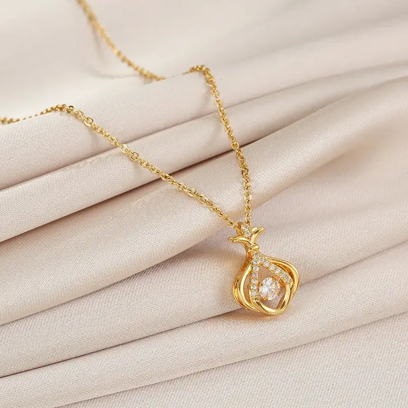 Gold Flower Pendant Necklace for Women - Image 18