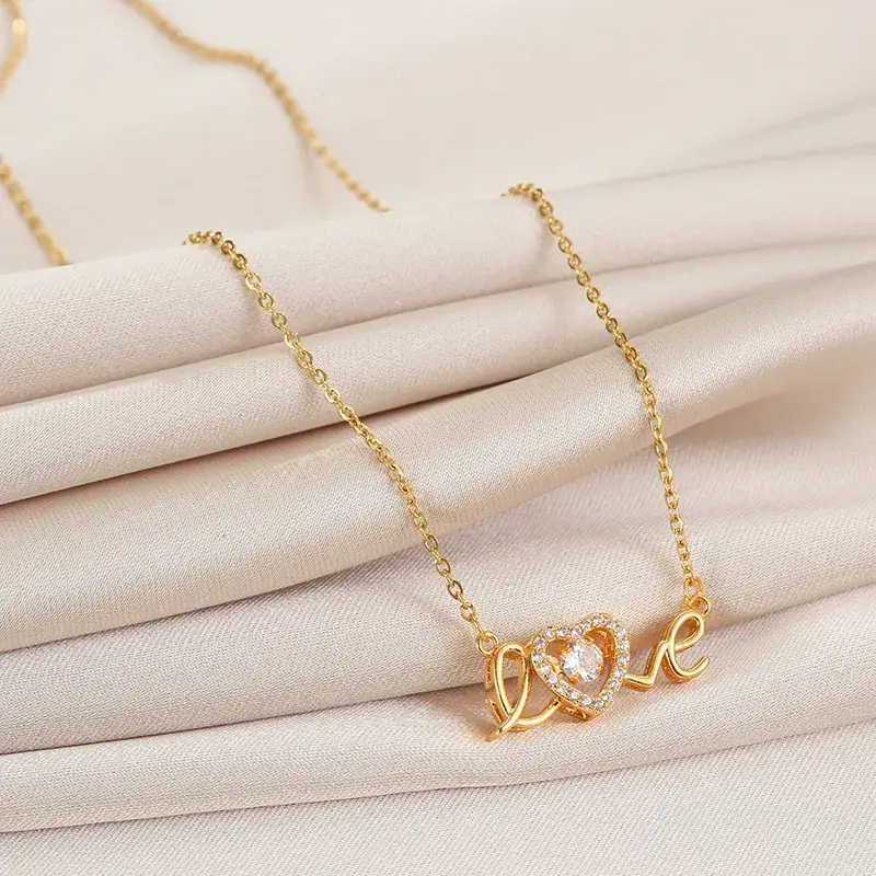 Gold Flower Pendant Necklace for Women - Image 2