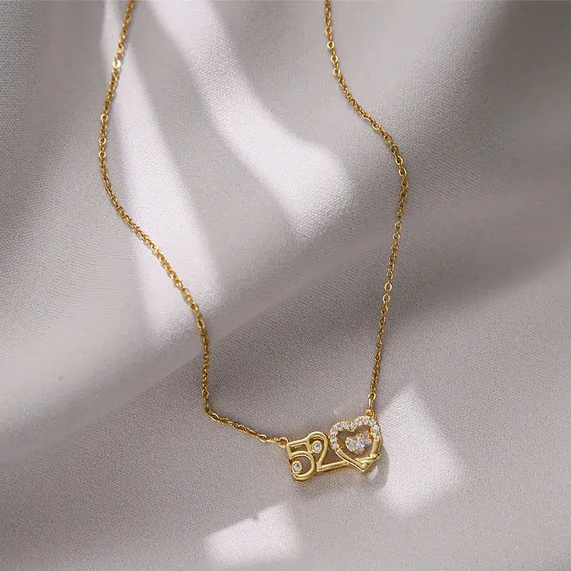 Gold Flower Pendant Necklace for Women - Image 21