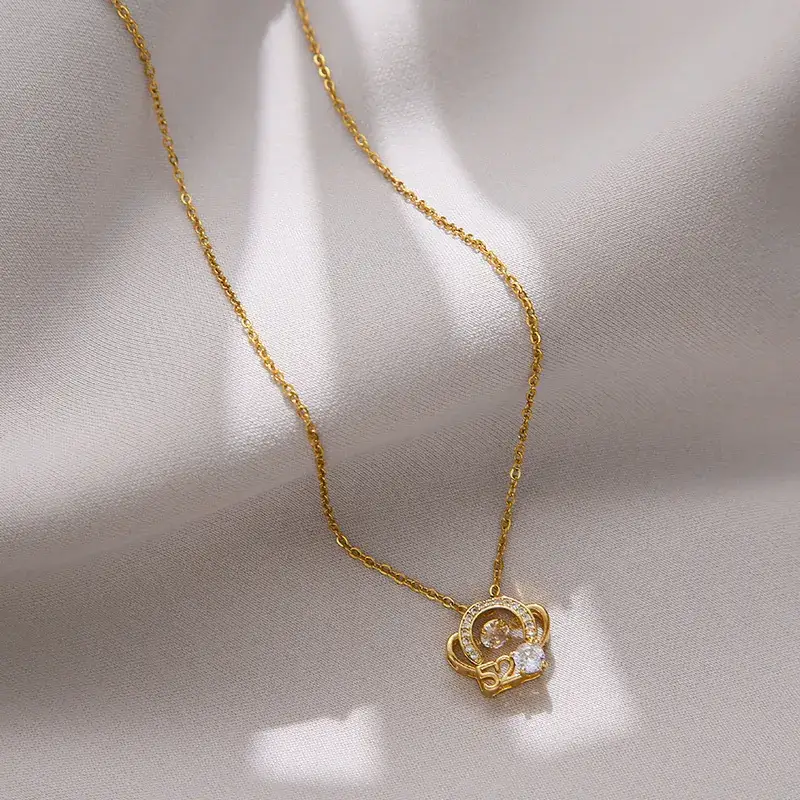 Gold Flower Pendant Necklace for Women - Image 26