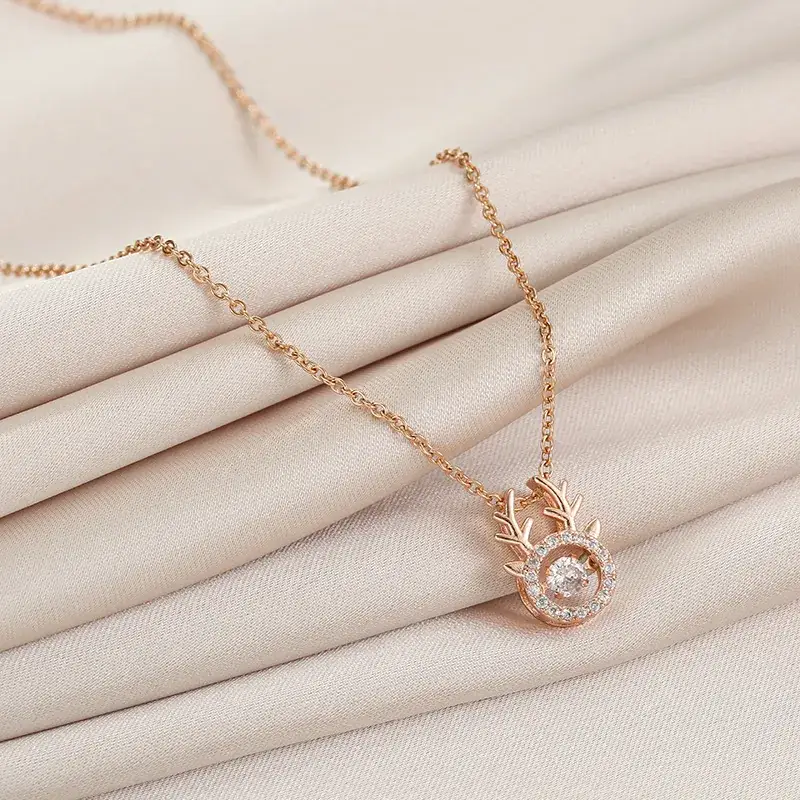 Gold Flower Pendant Necklace for Women - Image 4