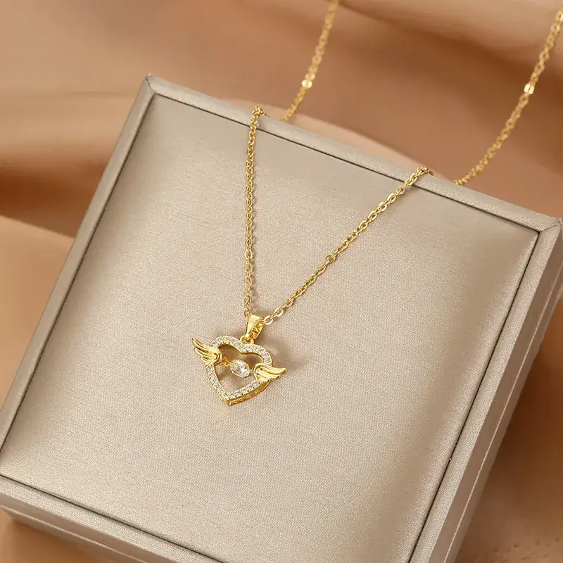 Gold Flower Pendant Necklace for Women - Image 9
