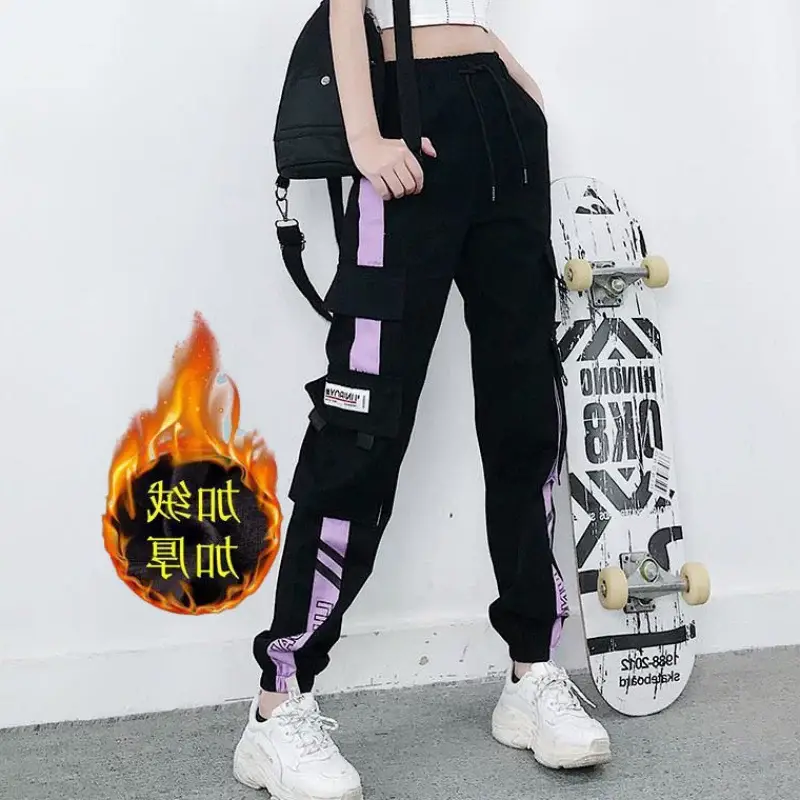 Men Grey Cargo Pants Autumn Winter Loose Harem Leg Tie — feature 6