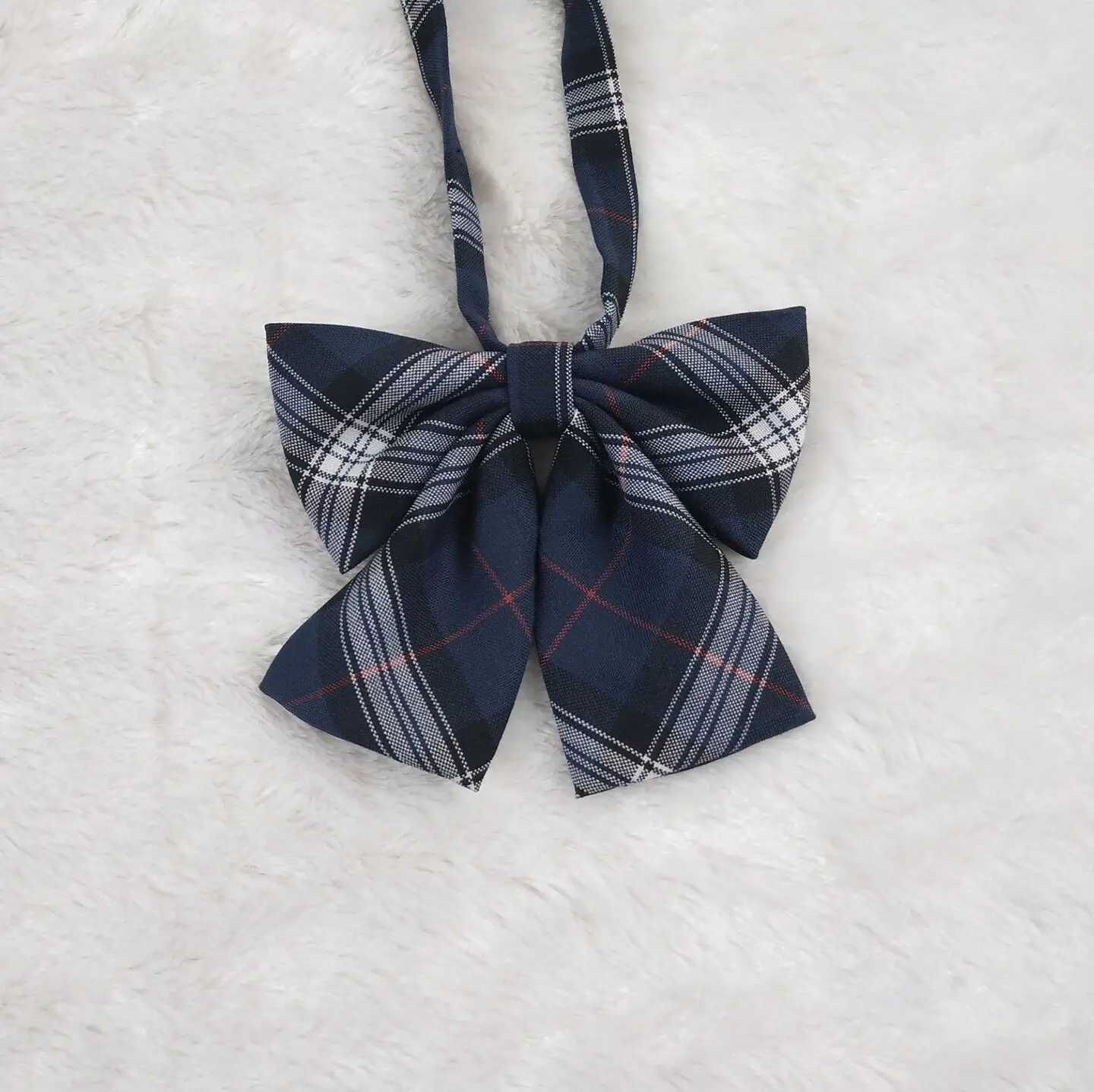 Men's Blue Plaid Skirt with Bow Tie - Image 6