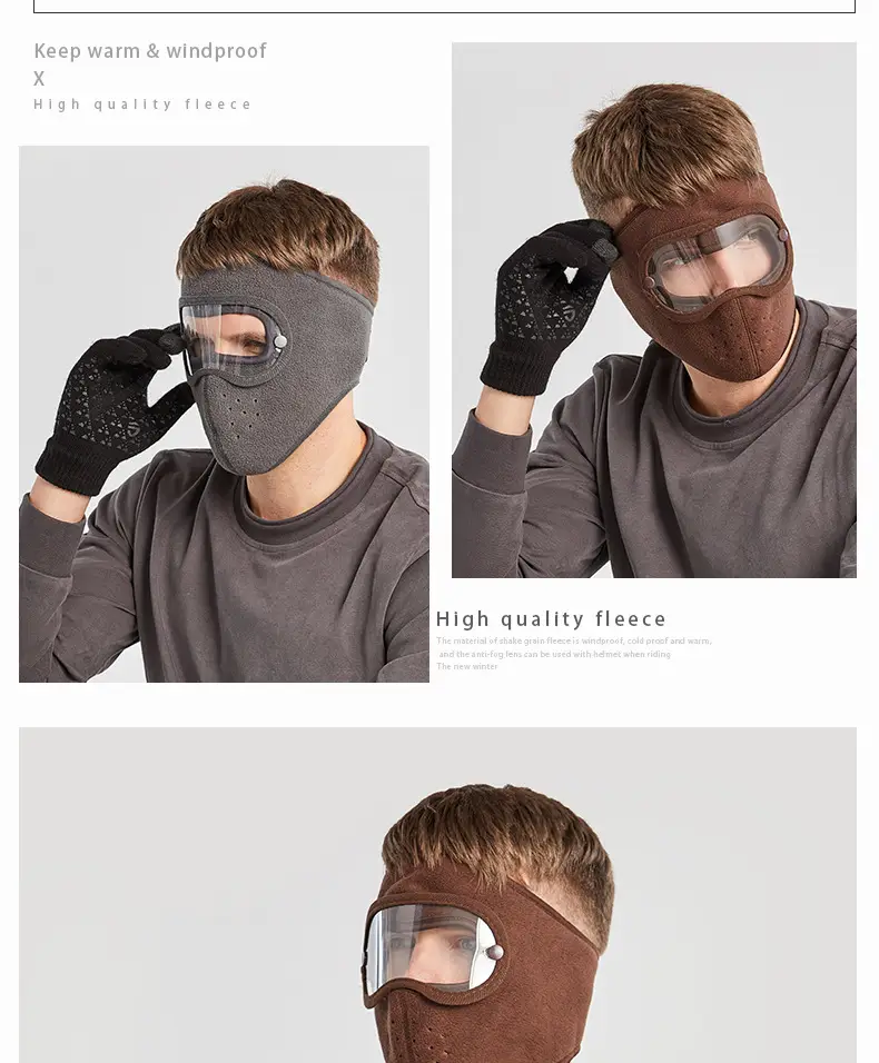 Pink Fleece Cycling Windproof Goggles for Cross-Border Use — feature 14