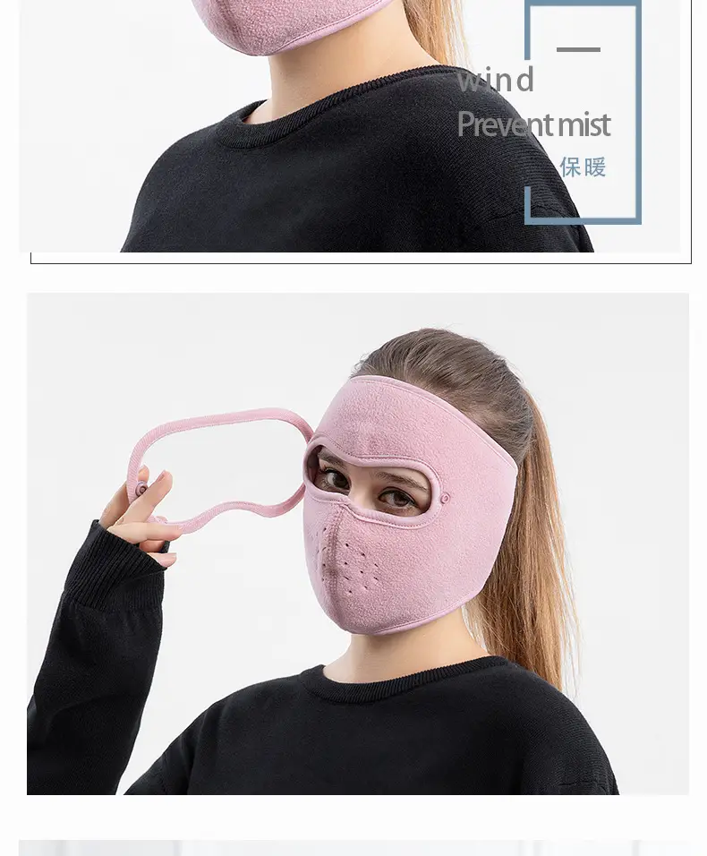 Pink Fleece Cycling Windproof Goggles for Cross-Border Use — feature 19
