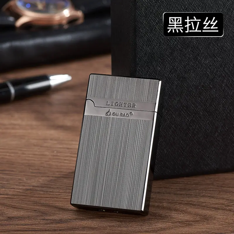 Langsheng Double Fire Lighter Silver Steel Sound Red Flame - Image 2