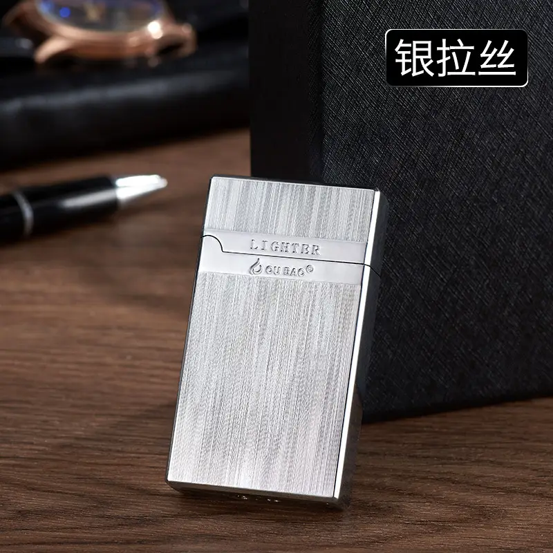 Langsheng Double Fire Lighter Silver Steel Sound Red Flame - Image 4