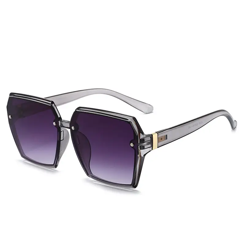 Women Sunglasses Blue Gradient Anti-Ultraviolet Large Frame - Image 6