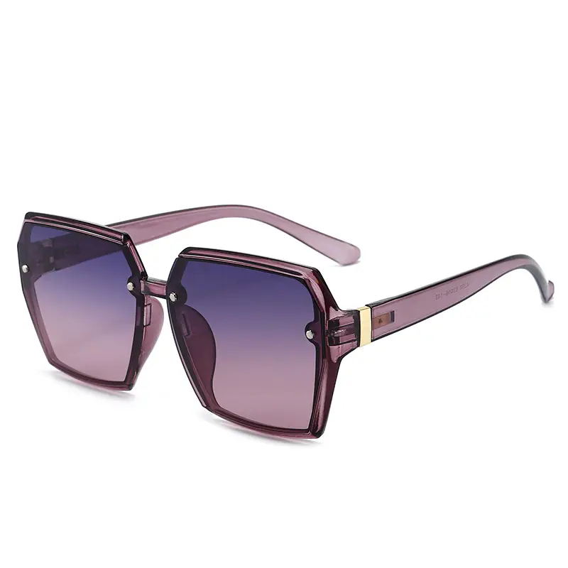 Women Sunglasses Blue Gradient Anti-Ultraviolet Large Frame - Image 2