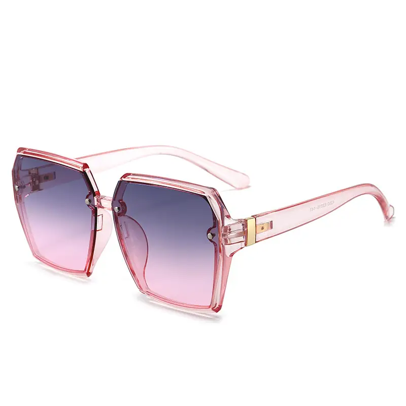 Women Sunglasses Blue Gradient Anti-Ultraviolet Large Frame - Image 4