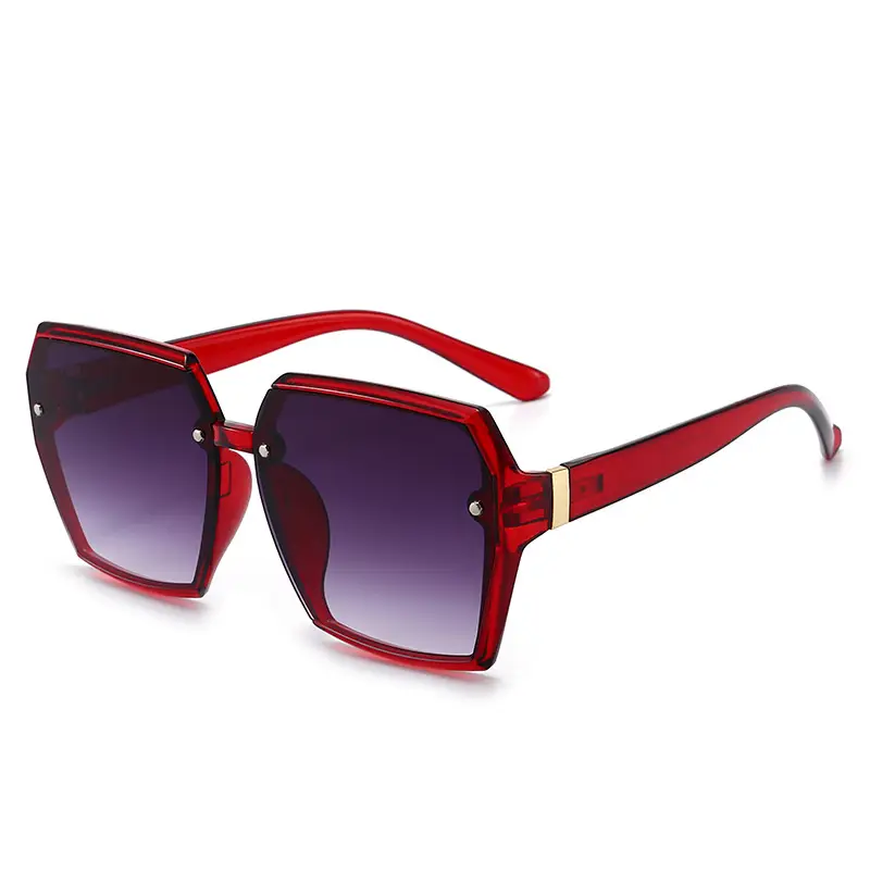 Women Sunglasses Blue Gradient Anti-Ultraviolet Large Frame - Image 5