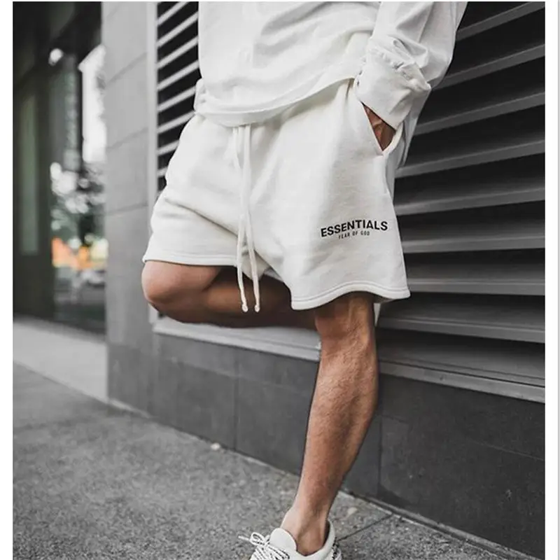 Men Cotton Drawstring Shorts Red Essentials