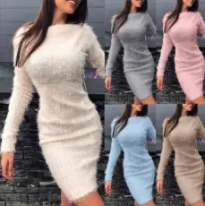 Lace Long Sleeve Sweater for Women Grey — feature 8