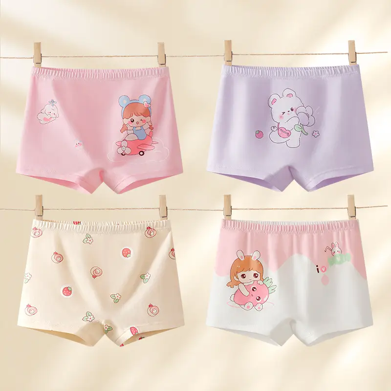 Children's Cotton Boxers Pink Blue 7A Antibacterial - Image 2