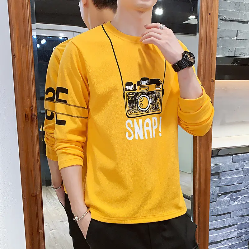 Men's One Piece Long Sleeve T-Shirt White Large - Image 12