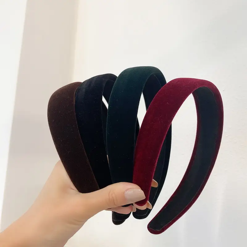 Elegant Velvet Hair Band for Girls with Ribbon & Headband - Image 11