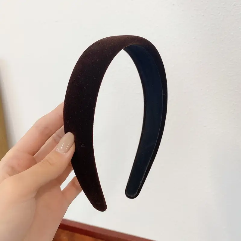 Elegant Velvet Hair Band for Girls with Ribbon & Headband - Image 2
