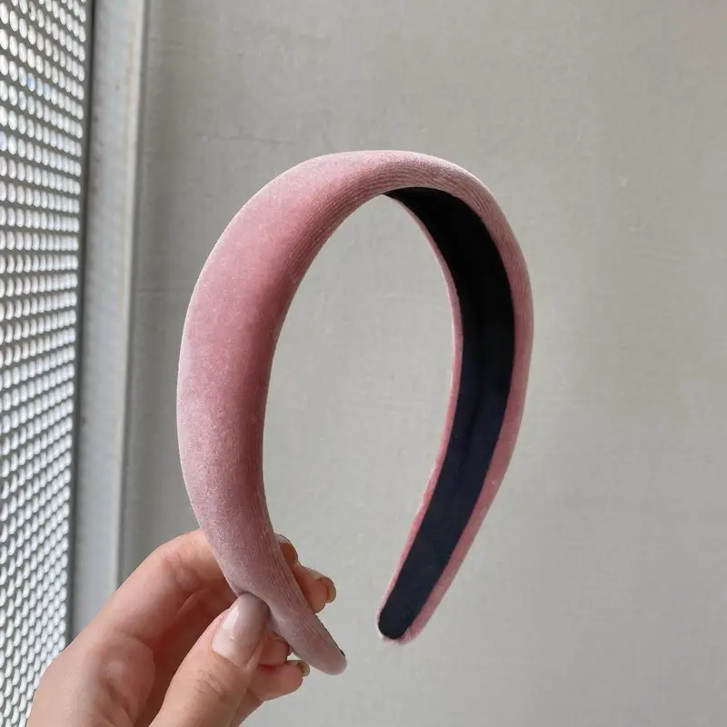 Elegant Velvet Hair Band for Girls with Ribbon & Headband - Image 5
