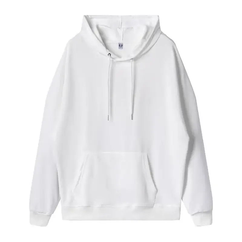 Men Cream Hoodie Sweatshirt Set Zipper Front - Image 8