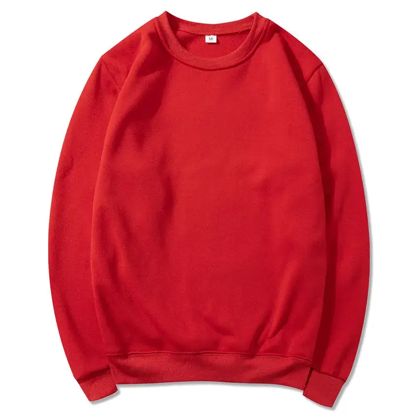 Fleece Lined Black Round Neck Sweatshirt for Men - Image 4