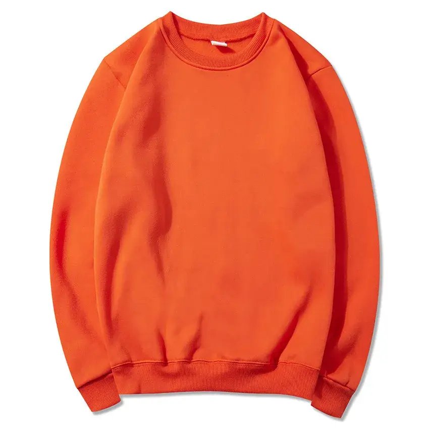Fleece Lined Black Round Neck Sweatshirt for Men - Image 8