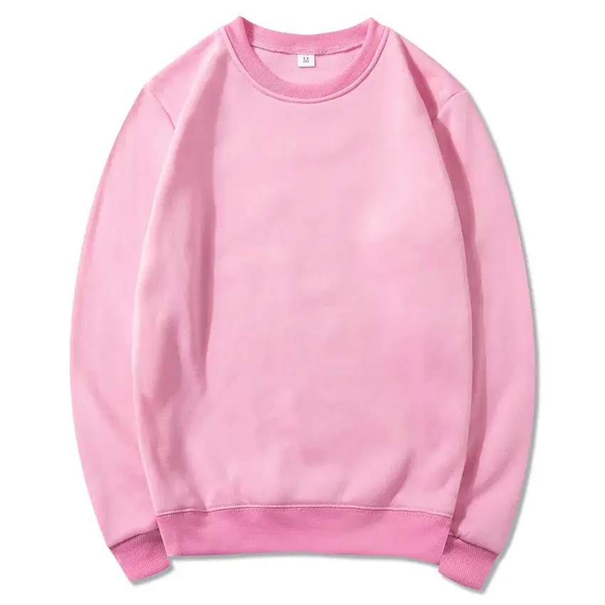 Fleece Lined Black Round Neck Sweatshirt for Men - Image 10