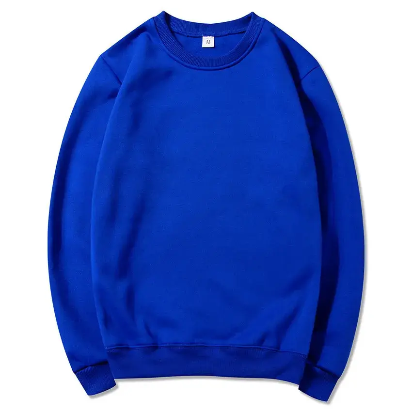 Fleece Lined Black Round Neck Sweatshirt for Men - Image 7