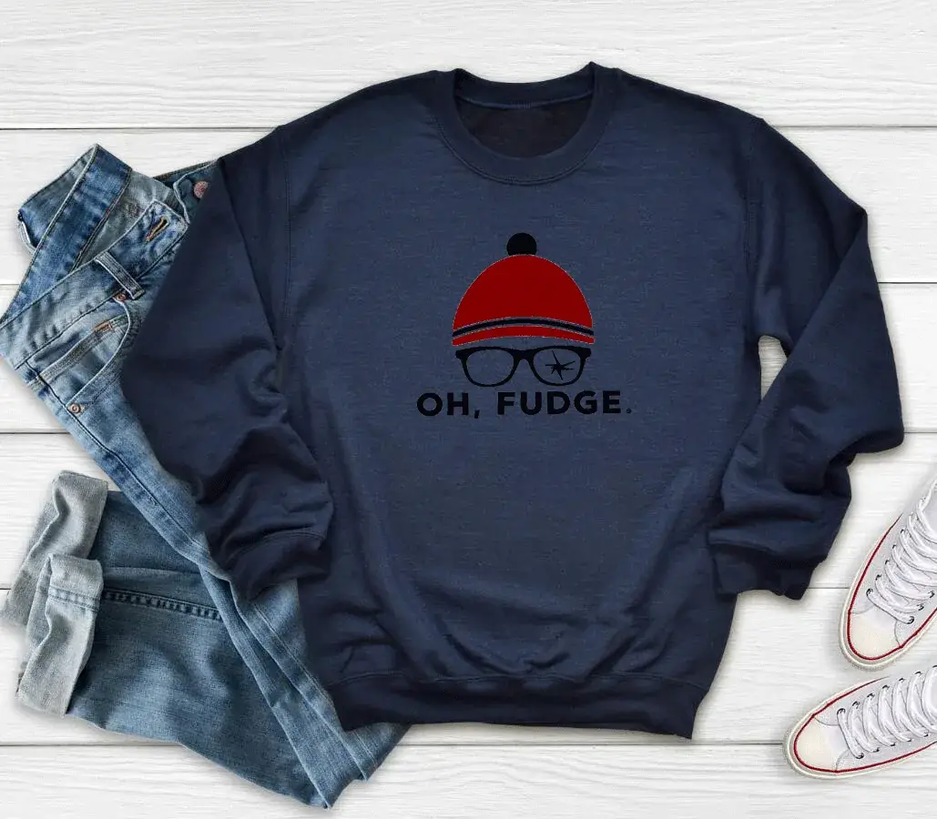 Oh Fudge Christmas Sweater Round Neck Maroon - Image 6
