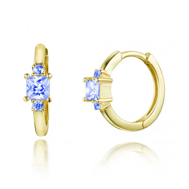S925 Gold Zircon Earrings for Women - Image 3
