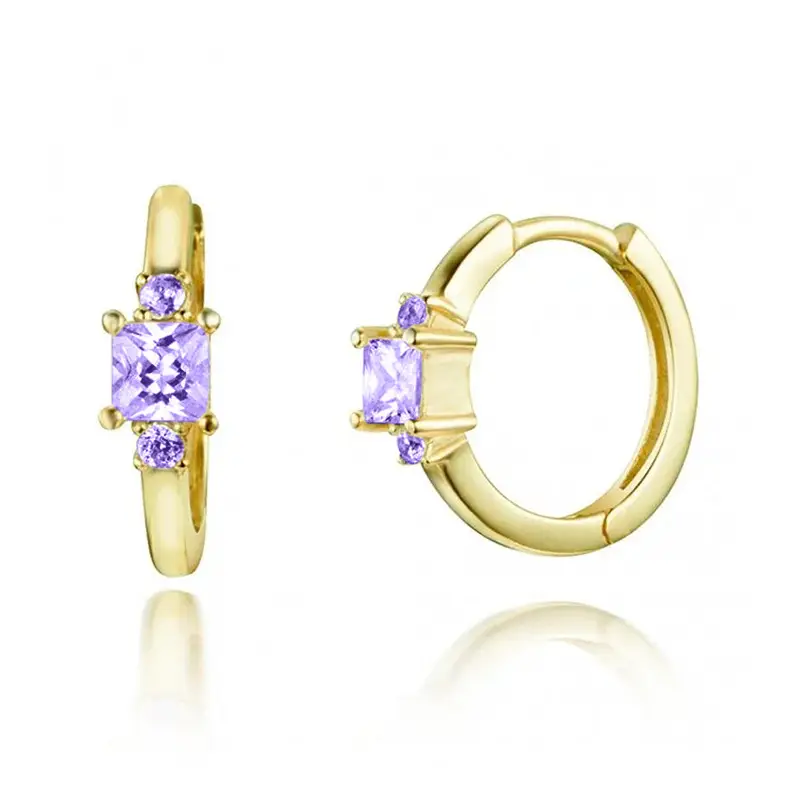 S925 Gold Zircon Earrings for Women - Image 6