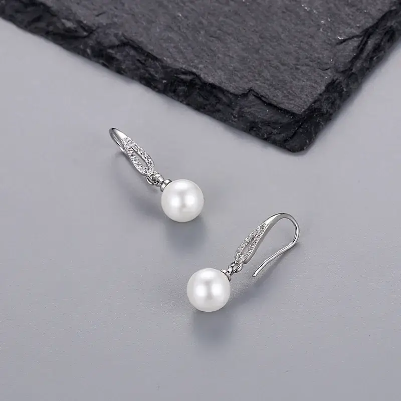 Pearl Ear Hook Earrings for Women Korean Fashion - Image 8